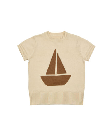 As We Grow Boat Peysa (Cream) 3-5 ára