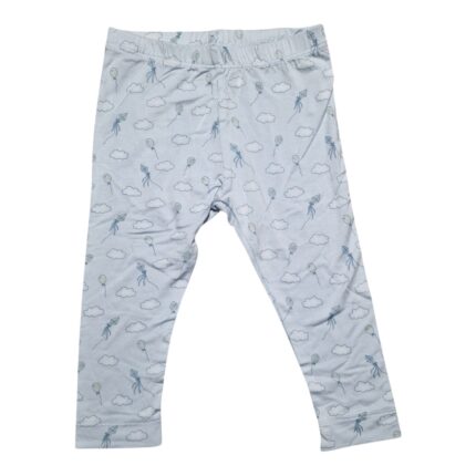 Fixoni bláar bamboo leggings með skýjum, blöðrum og flugdrekum