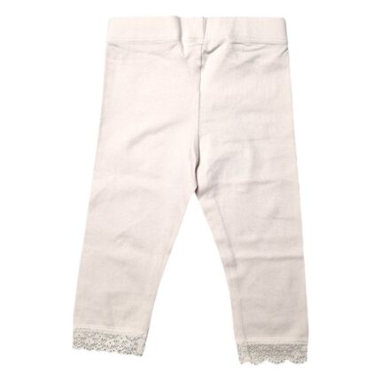 Drapplitaðar ljósar leggings með blúndu neðst Kids up
