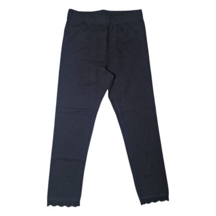 Svartar leggings með blúndu neðst Kids up
