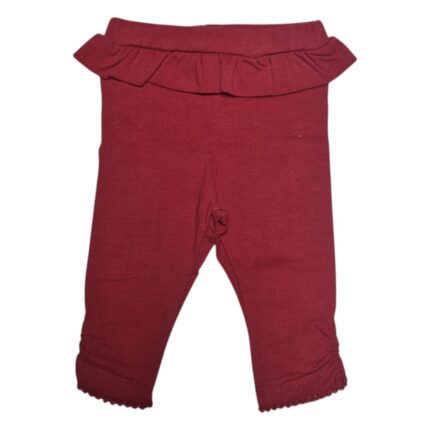Rauðar leggings með pífu og strekkingu Fixoni