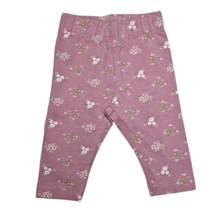 Bleikar leggings með blómum Kids up
