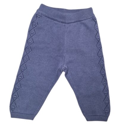 Bláar buxur með hliðarmunstri Fixoni