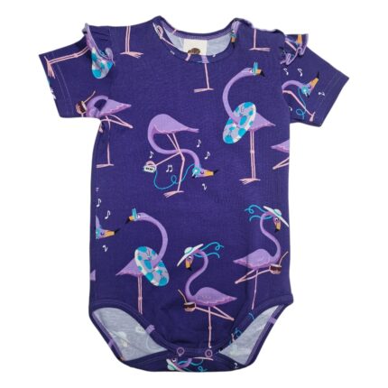 Fjólublá Flamingo samfella