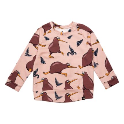Drapplituð New Zealand Kiwi fugla peysa