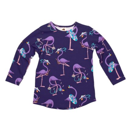 Fjólublár Flamingo langermabolur